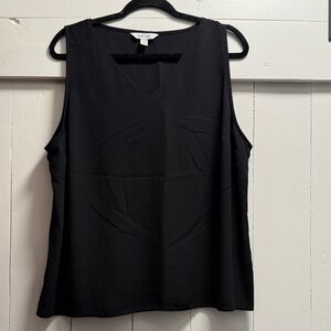 Nine West Black V-Neck Shell Tank Top Cami XXL